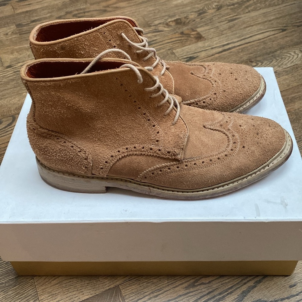 Florsheim x Duckie Brown Tan Suede Boots Men’s size 8.5 special edition
